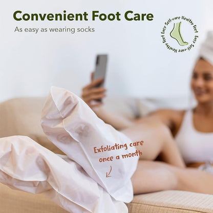Claréa Foot Peel Mask 6 Pack – Exfoliating Mask for Calluses, Cracked Heels & Dry Skin