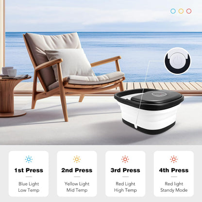 Claréa Foot Spa with Heat & Massage –  Remote Control, Bubbles & Rollers for Deep Relaxation at Home