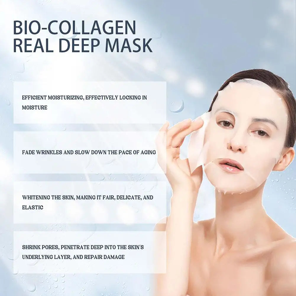 Real Deep Bio Collagen Mask Deep Moisturizing Hydrating Overnight Face Mask Refreshing Brightening firming Skin Care mask - AliExpress 66